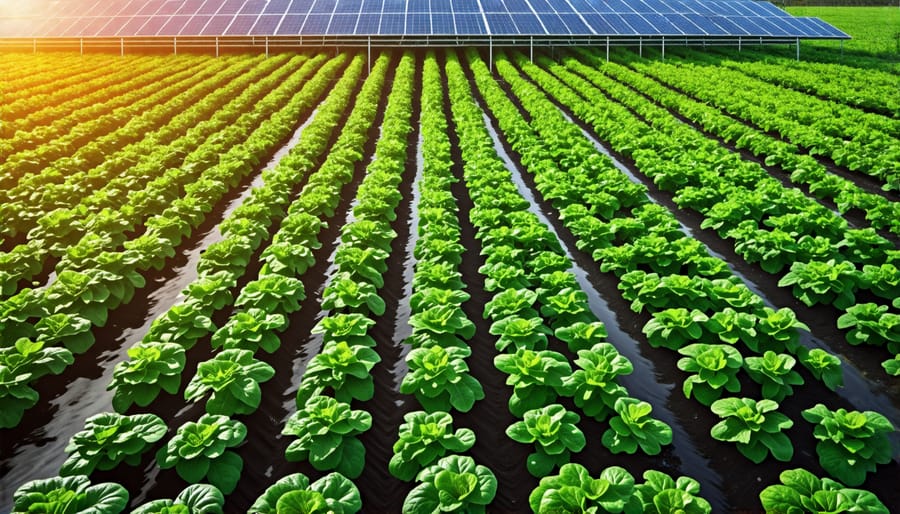 Agrivoltaic greenhouse combining solar panels and crop cultivation