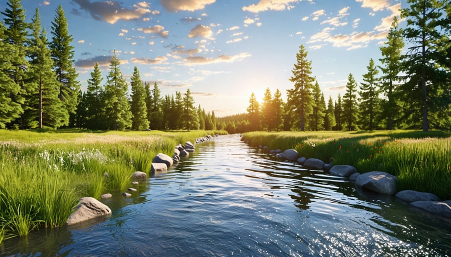 Canadian farm landscape showcasing enhanced water infiltration techniques