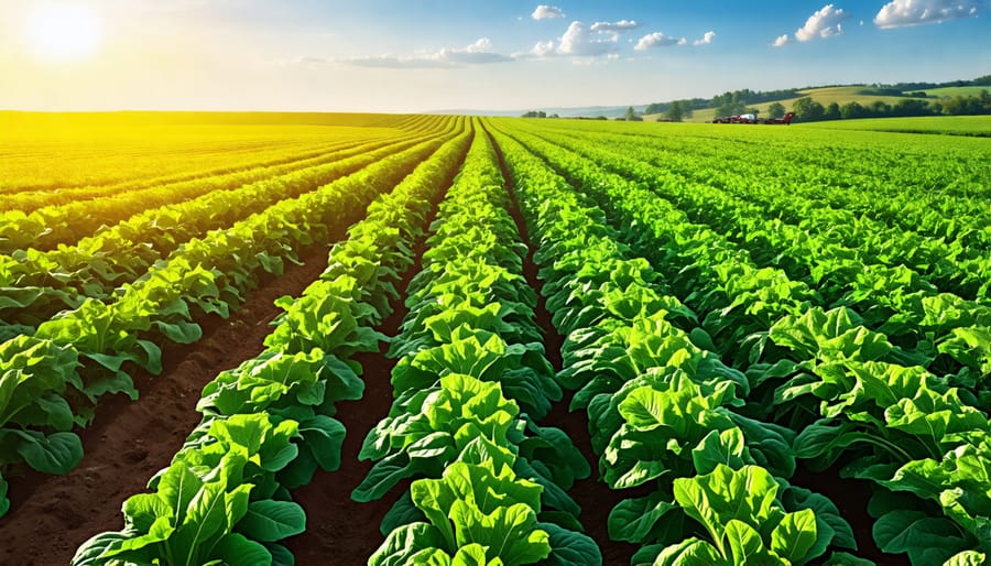 No-till planter sowing crops in a well-maintained field