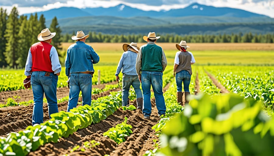 Alberta farmers participating in an educational workshop by Organic Farming, The Canadian Way