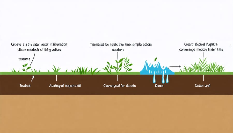 Illustration depicting how water infiltrates through soil layers