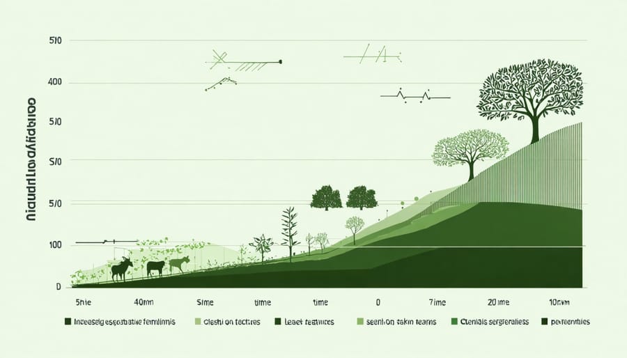 Graph depicting the potential for carbon sequestration in regenerative agriculture