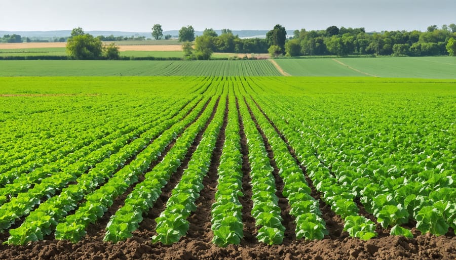 Regenerative agriculture field showcasing healthy soil and biodiversity