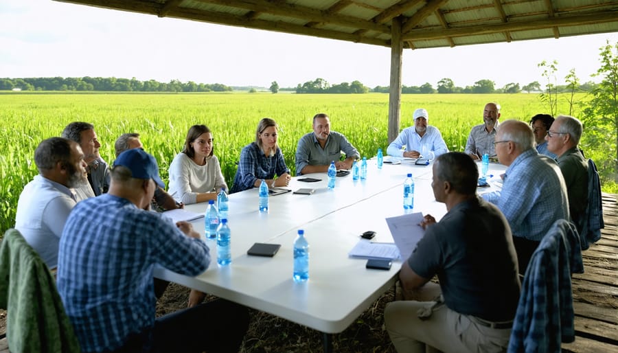 Collaborative meeting with multiple stakeholders working together on source water protection planning