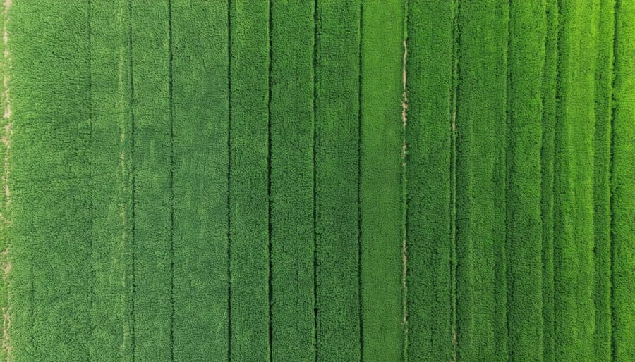 Farm field showcasing variable rate fertilizer application