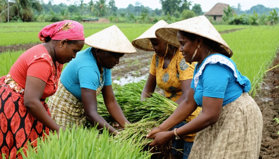 Women farmers learning about sustainable agriculture techniques at a workshop