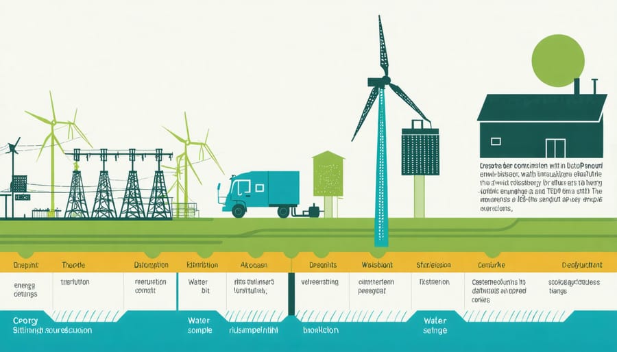 Diagram illustrating various energy inputs required for agricultural water systems