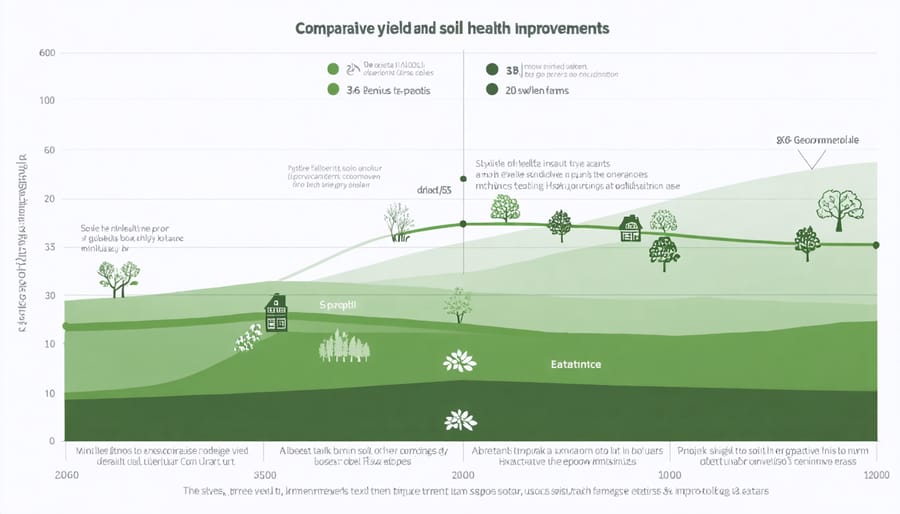 Data visualization of bio-geo method results from three Alberta farm case studies