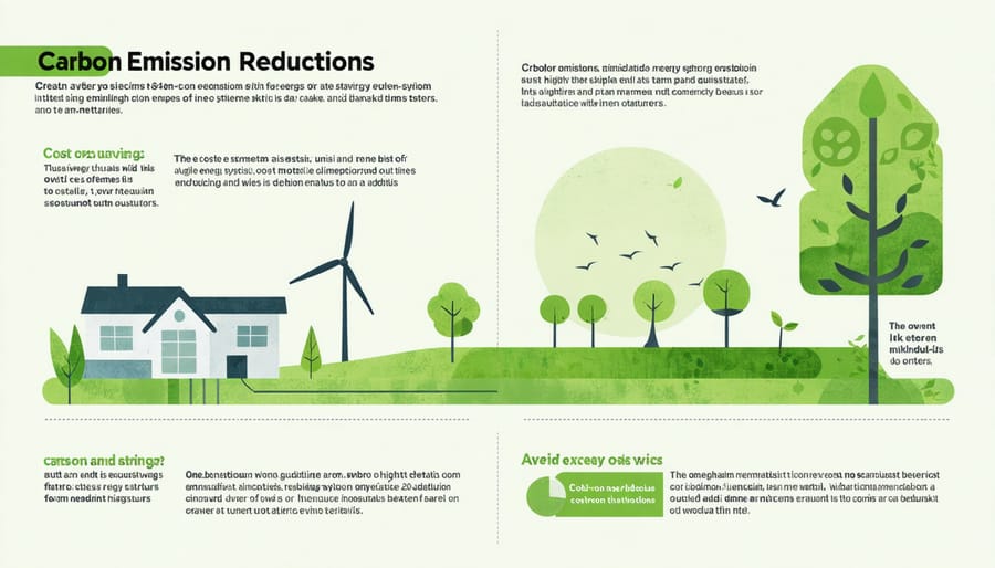 Visual representation of environmental and financial benefits of hybrid energy systems