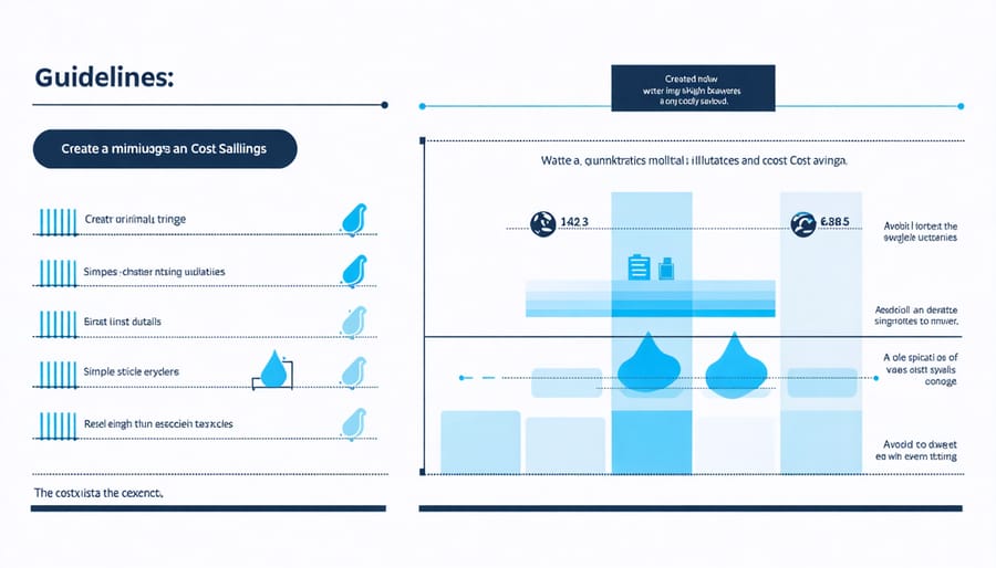 Bar graph comparing traditional vs K-Rain irrigation water consumption and costs