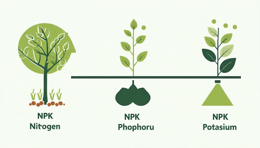 5-5-5 NPK ratio diagram showing equal parts nitrogen, phosphorus, and potassium