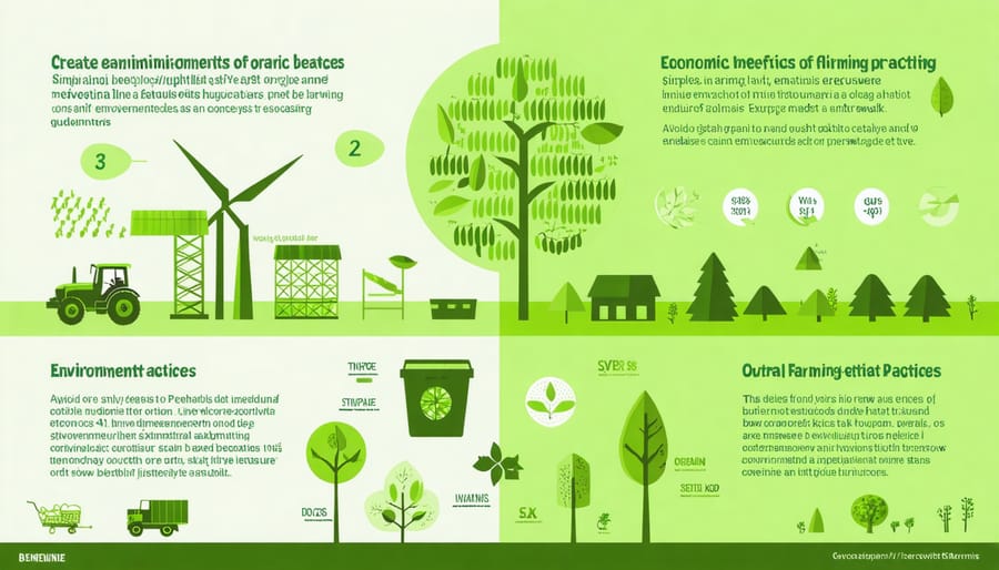 Chart displaying correlation between environmental practices and farm profitability