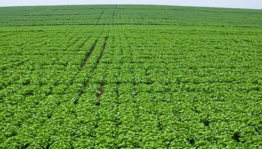 Inspector reviewing documentation and examining crops during organic certification process