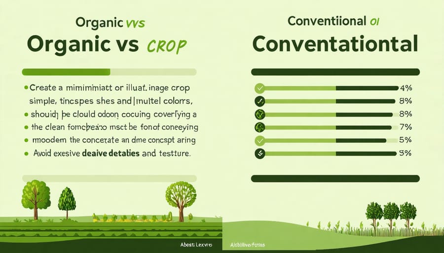 Bar graph comparing market prices of organic and conventional crops in Alberta