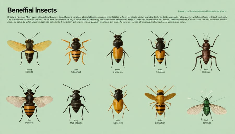 Illustrated guide to beneficial insects used for natural pest control in Alberta