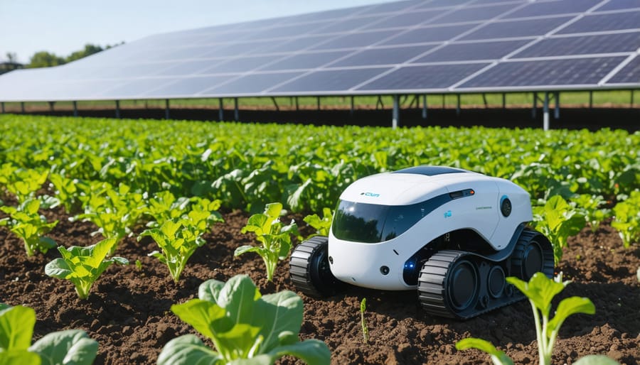 Autonomous robot performing precision weeding in an organic farm