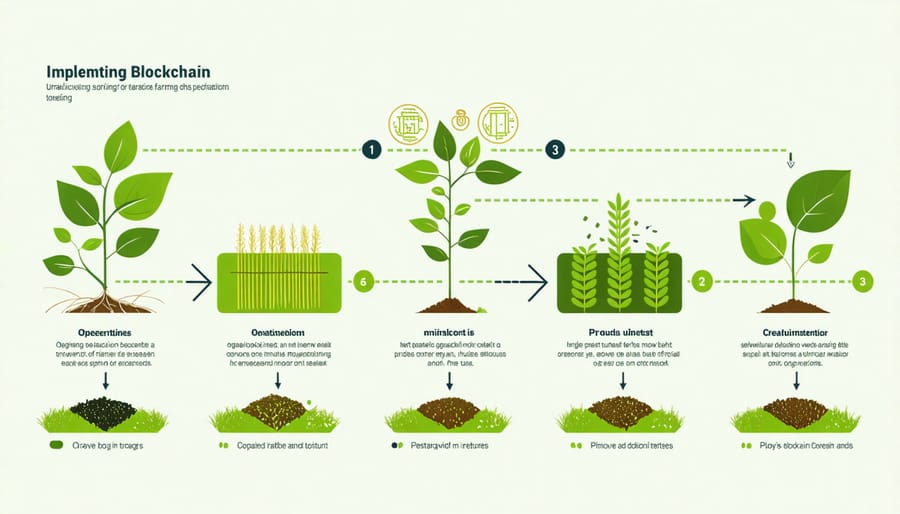 Step-by-step guide for blockchain implementation in organic farming