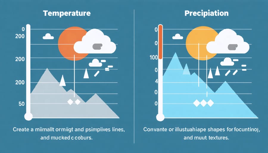 Climate comparison charts showing temperature and rainfall patterns across Alberta's agricultural zones