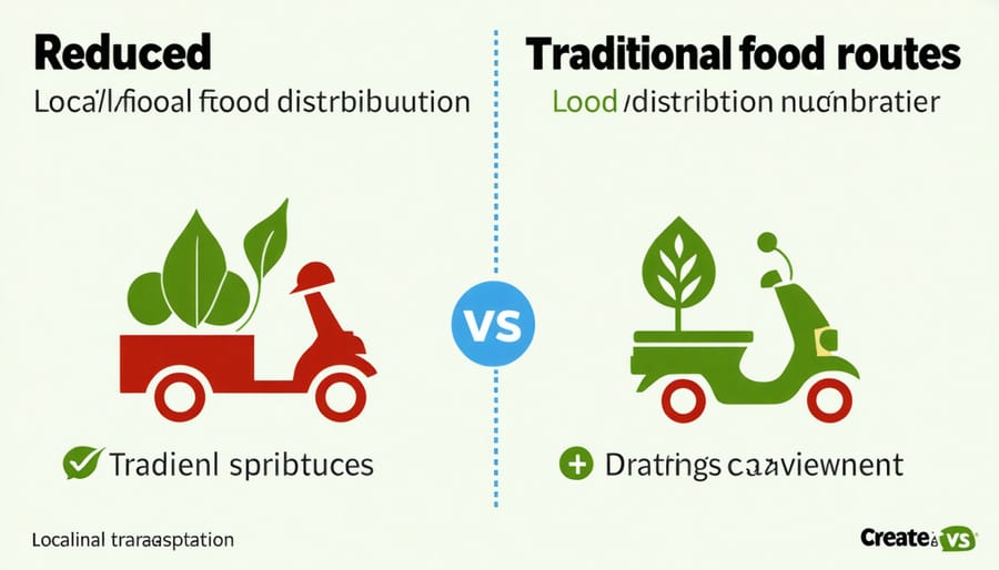 Visual comparison of local and traditional food distribution networks in Alberta