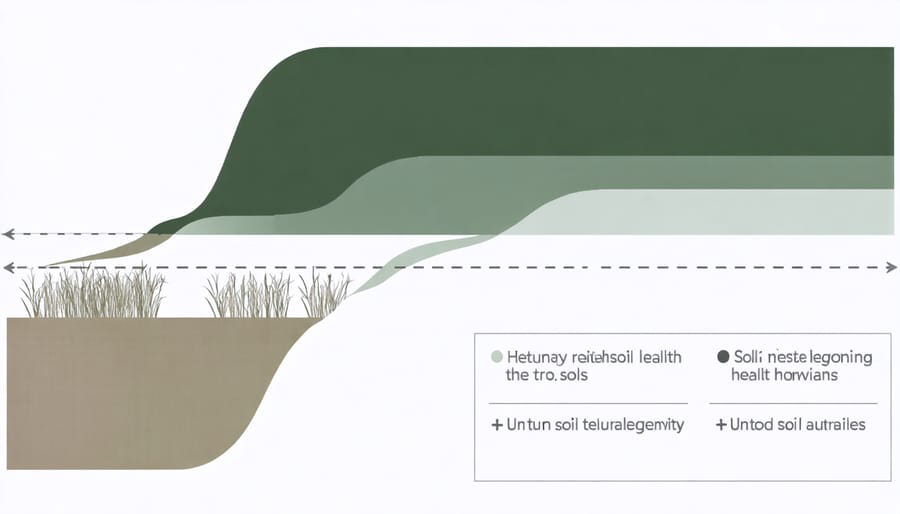 Digital dashboard displaying soil nutrient levels, moisture content, and predictive analytics
