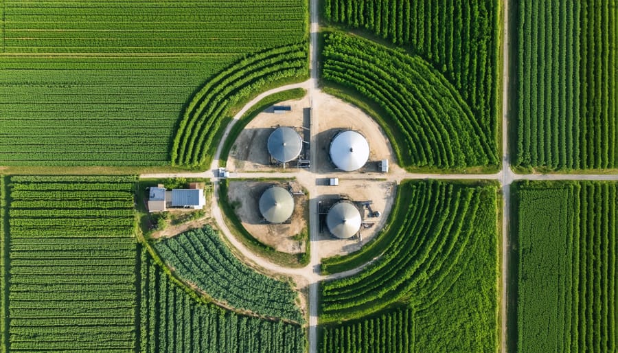 Bird's eye view of Morrison Farm's circular agriculture implementation