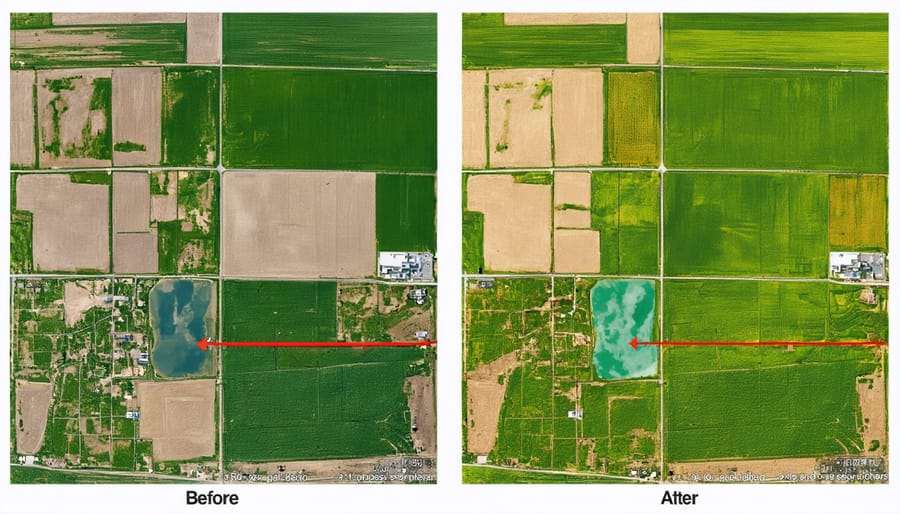 Comparison of crop health using moisture sensors versus traditional irrigation methods