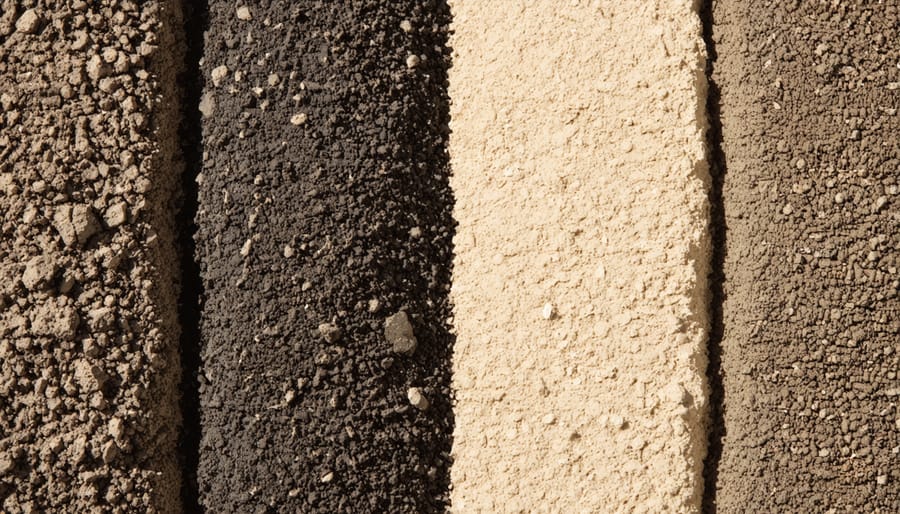 Side-by-side comparison of soil samples showing differences in soil quality between conventional and agroforestry systems