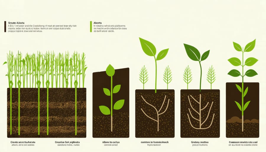 Visual guide displaying soil test results and recommended nutrient application rates for Alberta crops