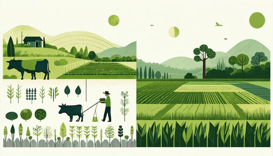 Comparison of traditional and modern sustainable farming techniques