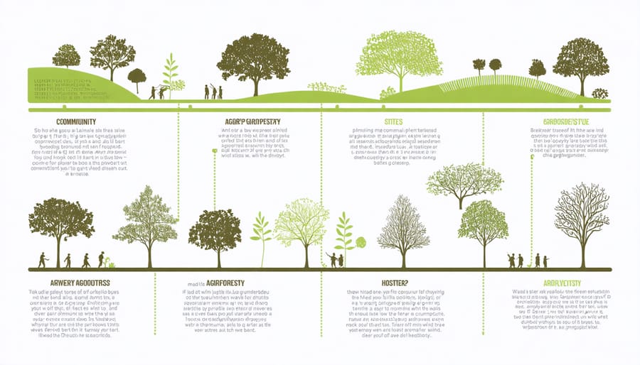 Visual diagram of community agroforestry project planning process and key elements