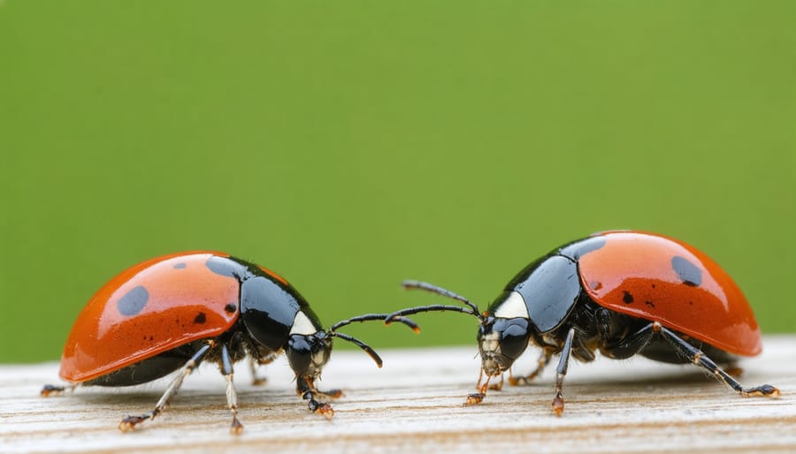 Close-up of beneficial insects commonly used for natural pest control in Alberta farms
