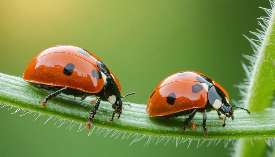Natural predator insects helping with pest control on agricultural crops