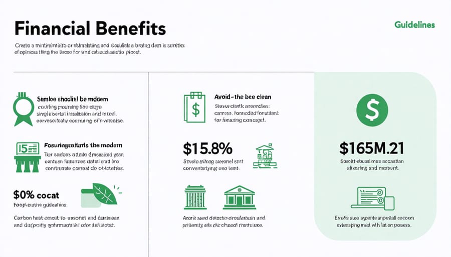 Flow chart depicting carbon credit program benefits and revenue streams