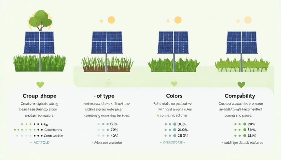 Visual chart displaying various Alberta crops and their suitability scores for agrivoltaic systems