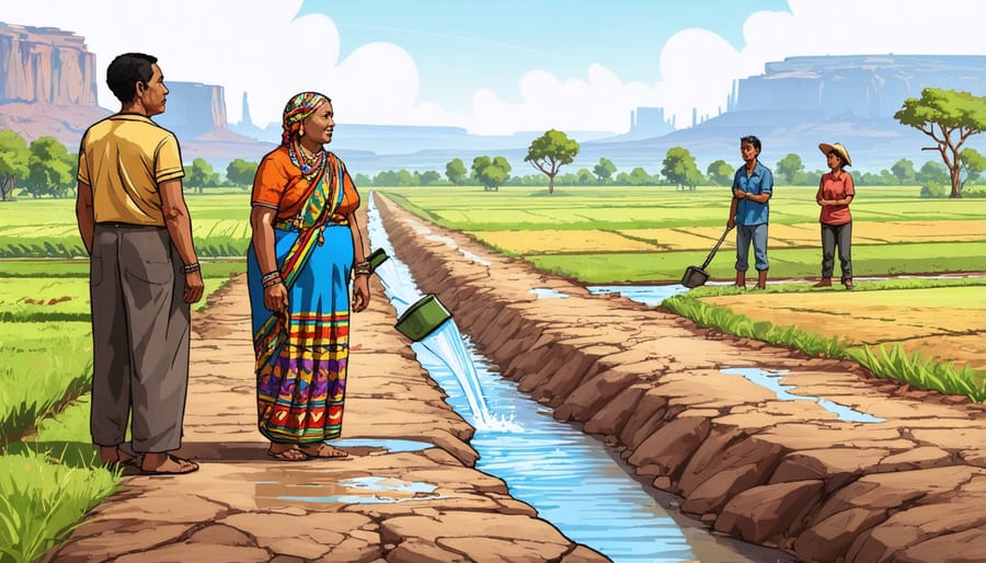 Farmers showcasing successful implementation of indigenous water management techniques