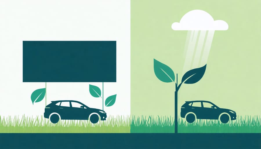 Visual chart comparing CO2 emissions between conventional diesel and biodiesel fuel sources