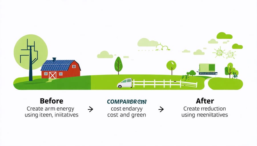 Infographic showing energy cost savings after implementing green community program