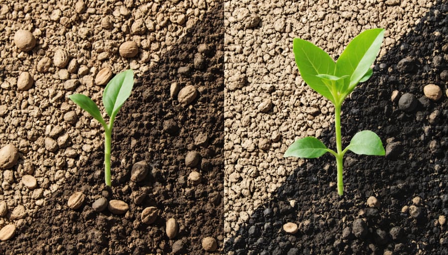 Side-by-side comparison of soil quality in conventional and fair trade farming practices
