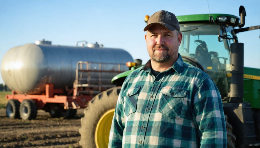 Local Alberta farmer showcasing biodiesel implementation on their farm