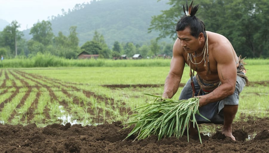 Knowledge sharing session between Indigenous and non-Indigenous farmers about soil conservation