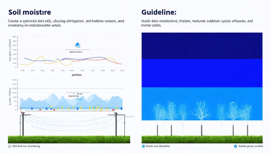 Interactive dashboard showing weather data and irrigation control system