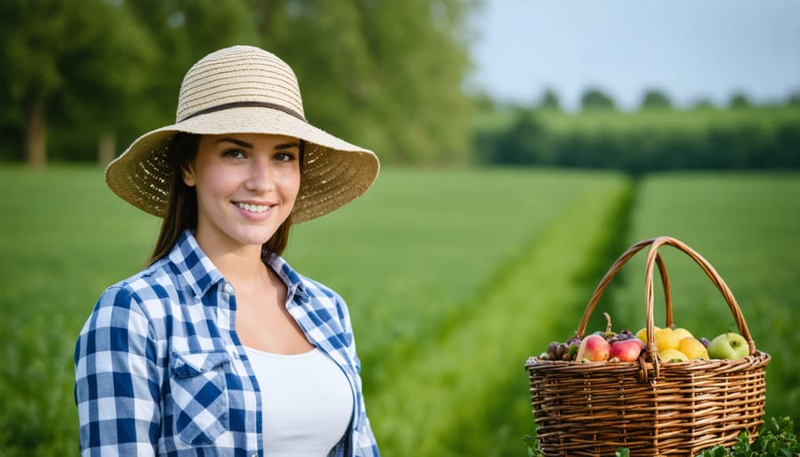 Agricultural educator communicating with farmer through professional interpreter in training setting