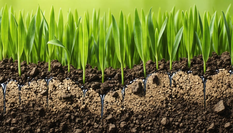Close-up of farmer holding moist prairie soil showing texture and organic matter
